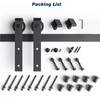 EaseLife 10 FT Sliding Barn Door Hardware Track Kit,Basic J