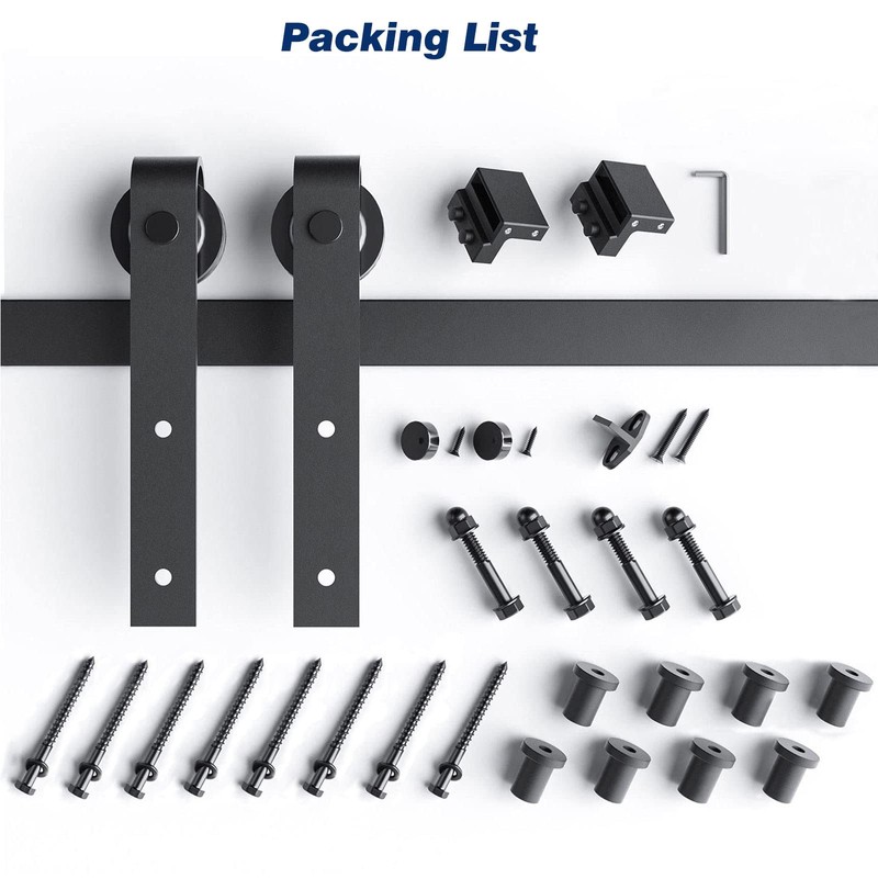 EaseLife 10 FT Sliding Barn Door Hardware Track Kit,Basic J