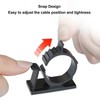 100 Pcs Cable Clips Adjustable Self Adhesive Wire Management Clamps