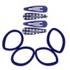 Topkids Accessories 8pc Shool Hair Accessories Set, Gingham Pattern and