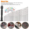 Cahuczlhoz 60Pc Mini Micro Hand Drill Bits Set Small Manual