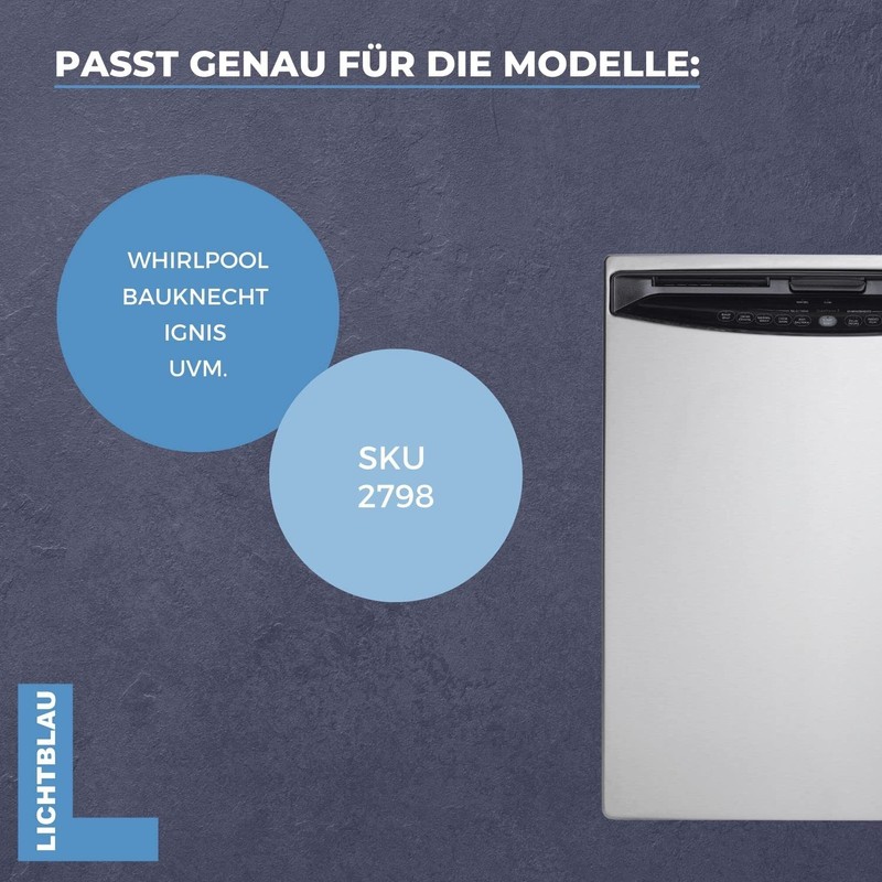 Light Blue Door Seal 2798 481246668912 Whirlpool Bauknecht