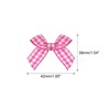 MECCANIXITY 100Pcs Mini Gingham Ribbon Bow Checkered Fabric Satin Ribbon