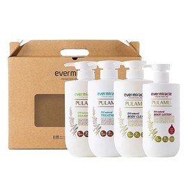 EM Pulamu Natural 4-piece set Shampoo Treatment Body Cleanser Body Lotion / EM 풀라무 내추럴 4종세트 샴푸 트리트먼트 바디클렌저 바디로션