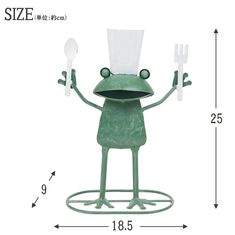 Murataya Sangyo 4898 Statue Tin Object Series, Frog, Cock, Green,