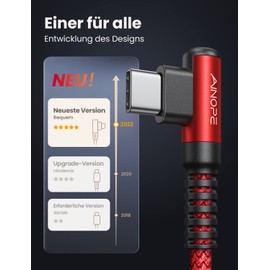 AINOPE AINOPE Pack 0,5 m 1 m 2 m 3 m USB C Kabel 3,1 A Schnellladung, AINOPE Ladekabel USB C Winkel