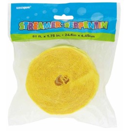 Unique Industries Yellow-Canary Crepe Streamer 81ft