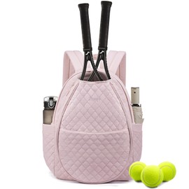 Sucipi Tennis Bags for Women, Lightweight Quilted Tennis Racket Bag, Large Capacity Tennis Backpack for Tennis Racquet, Pickleball Paddles, Badminton