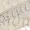 TOPLUXE Curtain Valance for Windows 137x46cm, Damask Valance with Tassels,