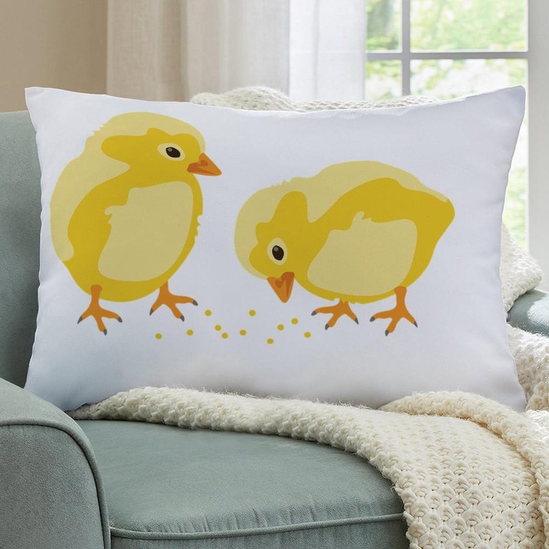 CafePress Baby Chicks 20" x 14" Rectangular Throw Pillow