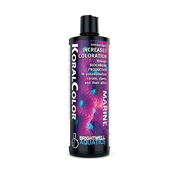 Brightwell Aquatics KoralColor - Marine Water Conditioner Increases Coloration in Corals, Clams & Other Allies, 500-ML