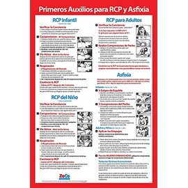 5 Pack Choking and CPR Poster for Restaurant Spanish - Laminated, 17 x 22 inches - Baby/Infant CPR Poster 2019 - First Aid Sign - Child and Adult CPR Instructions - Daycare Supplies