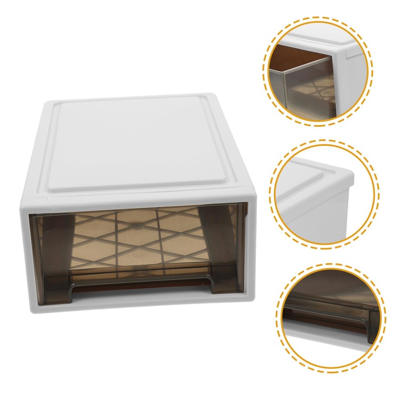 OHPHCALL Drawer Clothes Organizer Plastic Storage Bins Window Sturdy and