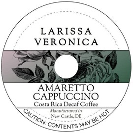 Amaretto Cappuccino Costa Rica Decaf Coffee (Single Serve K-Cup Pods) (Gourmet, Naturally Flavored, Whole Coffee Beans) (12 pods, ZIN: 571120) - 3 Pack