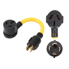 ONETAK NEMA L14-30P to 10-50R ETL Listed 120V/240V 30 Amp 4 Prong Twist Lock Male Plug to 3 Prong Female Outlet Receptacle Generator Welder Dryer Power Cord Adapter