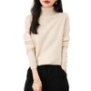 Chanyarn Women's 100% Merino Wool Turtleneck Pullover 2024 First-Line Ready