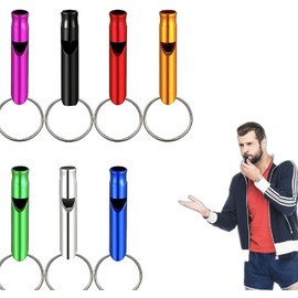 Steel Whistle for Self-Defense, Soccer Referee, Sports Whistle Red 50ea