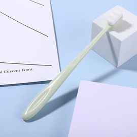 Jaazi International 1PC Wodden Ultra-fine Soft Toothbrush Million Nano Bristle Adult Tooth Brush Teeth Deep Cleaning Portable Travel Dental Oral Care Brush (Rainbow)