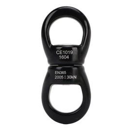 Swing Swivel Hook Stainless Steel 360° Rotatable Wear Resistant Black Double Ended Swivel Eye Hook
