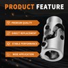 GLOCRORET 3/4” Round X 1" DD Steering Universal Joint Chrome,
