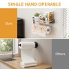 ZDDLOINP Spice Rack with Paper Towel Holder Roll and Hooks,