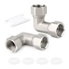 TAISHER 2PCS 304 Stainless Steel 90 Degree Elbow 2 Ends