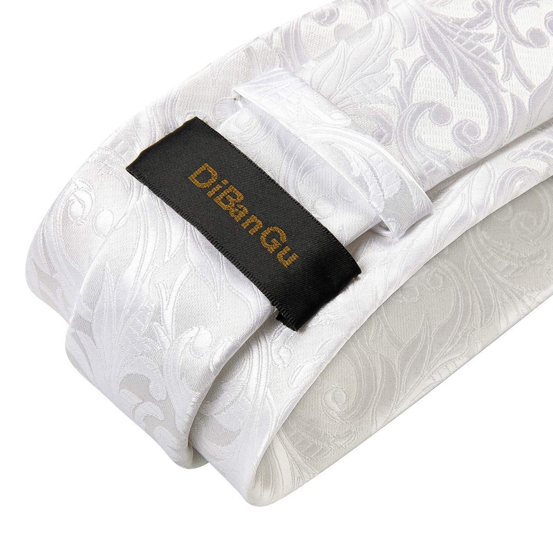 DiBanGu Men’s Business Necktie/Cuffs/Handkerchief/Clip Set -