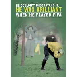 Funny Birthday Card for Him, Birthday Card Male Funny, Happy Birthday Card for Him, Birthday Card Him Funny, Funny Birthday Card for Men, Blank Birthday Card for Him, Fifa Birthday Card