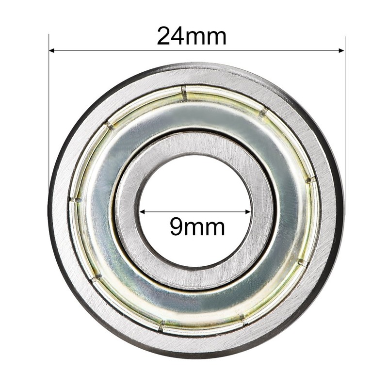sourcing map 2pcs 609ZZ Ball Bearing Double Shield 9mm x