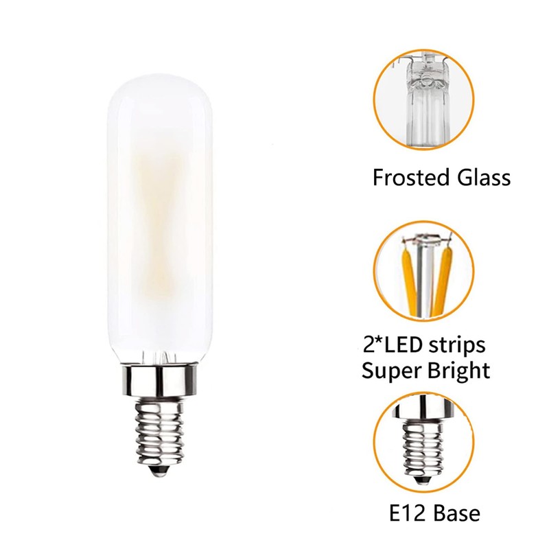 Sunaiony Dimmable T6 LED Bulb 25W Candelabra 2W E12 Edison