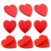 FAZHBARY 6 Pack Heart Shaped Red Sticky Notes - Cute