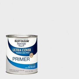 Rust-Oleum Brush On Acrylic Paint 1980502 Painters Touch Quart Latex, Flat Gray Primer, 1 (Pack of 1), 32 Fl Oz