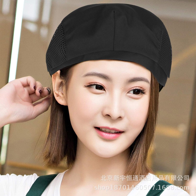 Beret Cook Hat Kitchen Cooking Lab Coat Cool Unisex Solid