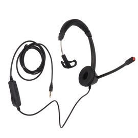 Telephone Headset Clear Comfortable Plug and Play Monaural Traffic Headset with Mic for Customer Service