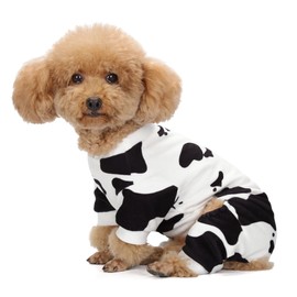 Adorable Cow Print Dog Pajamas – Lightweight, Cozy Four-Legged Outfit for Small to Large Dogs and Cats, Soft and Snuggly Pet Wear for Everyday Comfort and Cuteness.L