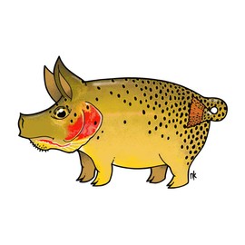Ed's Fly Shop NK Pig Cutthroat Trout Decal