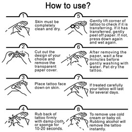 POSTA 40 Sheets Temporary Tattoo for Men Women, Include 10 Sheets Large 3D Realistic Animals Tiger Wolf Lion Skull Tattoos Stickers, 30 Sheets Small Black Adults Fake Tattoos