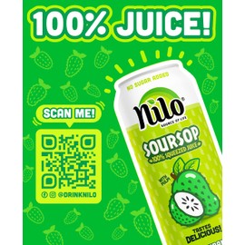 NILO Soursop Juice | 100% Real Guanabana Soursop Graviola | NO Sugar added | NOT From Concentrate | 10.8 oz (Pack of 12)