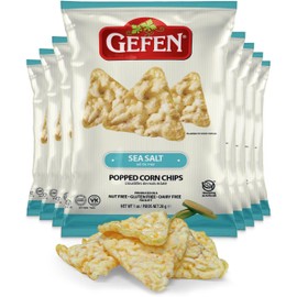Gefen Popped Corn Chips with Sea Salt, 1oz (8 Pack) | Gluten Free | Healthy Snacking | Nothing Artificial | Snack Bag