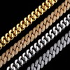 10mm Ice Cuban Link Chain Bracelet Hip Hop Jewelry 18K