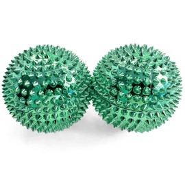 2 x DBT Skills Hedgehog Ball, Magnetic High Stress Acupressure Ball, for Stress Relief or Massage, Against Tension and for More Mobility and Concentration (Green)