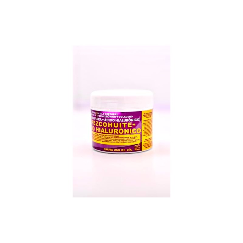 Tepezcohuite con Ácido Hialurónico, Crema Facial y Corporal, 120g, Fórmula