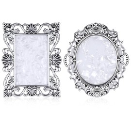 Lnngub 2 Pcs Nail Art Palette,Resin Nail Polish Mixing Plate Polish Color Mixing Plate DIY Nails Gel Makeup Display Board Pallet for Nails Art(Sliver)