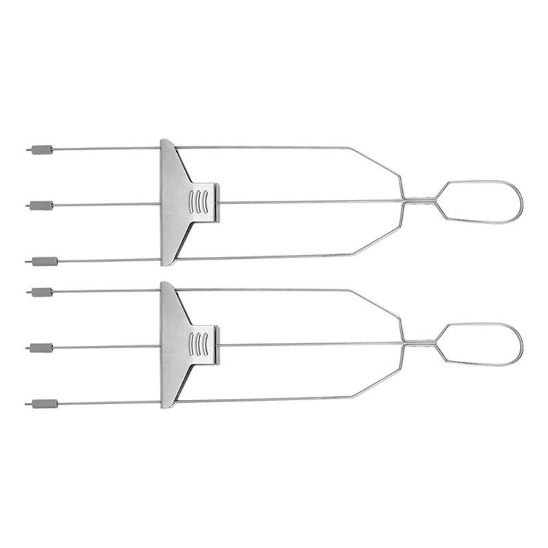 Skewer 3 Prong Stainless Steel Reusable Skewers Easy Food Removal
