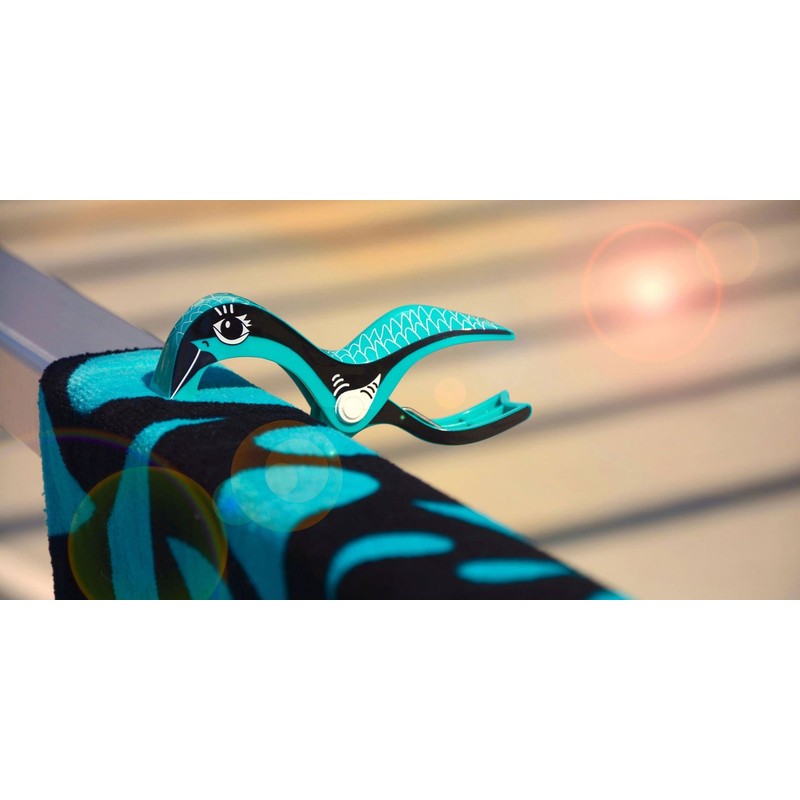 4 Stück Tuuli Beach Towel Clips - Hochwertige Strandtuchklammern im