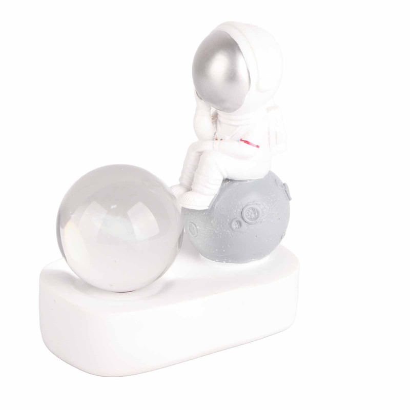 Resin Astronaut Crystal Ball Night Light Galaxy 3D Inner Carving