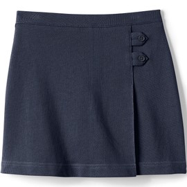 Lands' End Uniform Solid Knit Skort Above The Knee Classic Navy Kids Plus 8