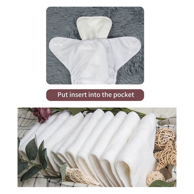 ALVABABY Baby Cloth Diaper 6 Pack with 12 Inserts One