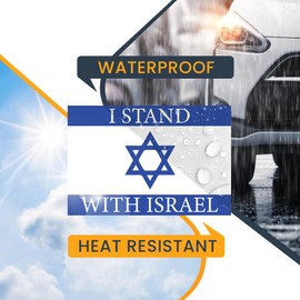 Magnet Me Up I Stand with Israel Israeli Flag Magnet Decal, 4x6 Inches, Blue and White, Heavy Duty Automotive Magnet for Car, Truck, SUV, or Any Other Magnetic Surface