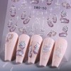 Christmas Nail Stickers Decals 5D Nail Art Stickers Snow Penguin
